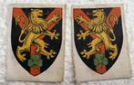 Kentekens, Set 2e INF Brigade YSER, Brits Made L & R, WOII, Enlèvement ou Envoi, Armée de terre, Emblème ou Badge
