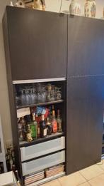 Meuble, Maison & Meubles, Armoires | Mobilier de télévision, 25 à 50 cm, 200 cm ou plus, Bois couleur noire, Comme neuf