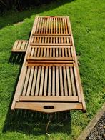 Chaise longue en teck, Tuin en Terras, Ophalen, Gebruikt, Teakhout, Verstelbaar