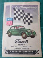 Simca 8 - publicité papier - 1951, Collections, Enlèvement ou Envoi, Utilisé, Autres types