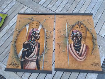 Décoration africaine Africa batik masai, Enlèvement ou Envoi, Comme neuf