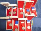 lot de 9 médailles françaises de travail Argent France, Envoi
