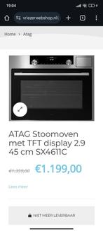 Atag nieuw stoomoven, Elektronische apparatuur, Ophalen