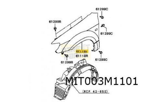 Mitsubishi Outlander (5/03-2/07) voorscherm Links Origineel!, Auto-onderdelen, Carrosserie, Mitsubishi, Nieuw, Verzenden