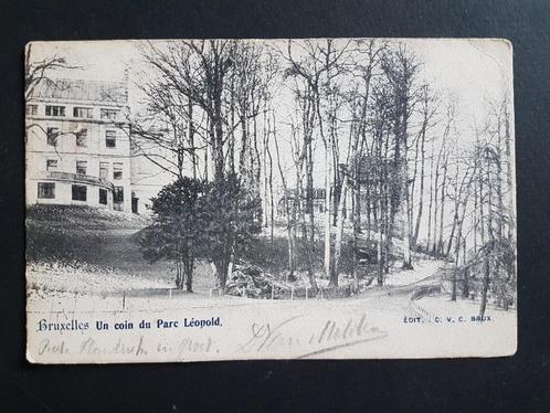 Postkaart Brussel Un coin du Parc Léopold 1906, Verzamelen, Postkaarten | België, Gelopen, Brussel (Gewest), Voor 1920, Ophalen of Verzenden