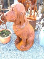 Roestig gietijzeren hondenzitje H 1m20!, Tuin en Terras, Tuinbeelden, Ophalen of Verzenden, Nieuw, Metaal, Dierenbeeld