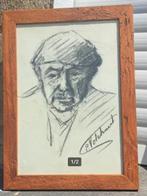 fusain homme signe piet volckaert, Antiek en Kunst, Ophalen of Verzenden