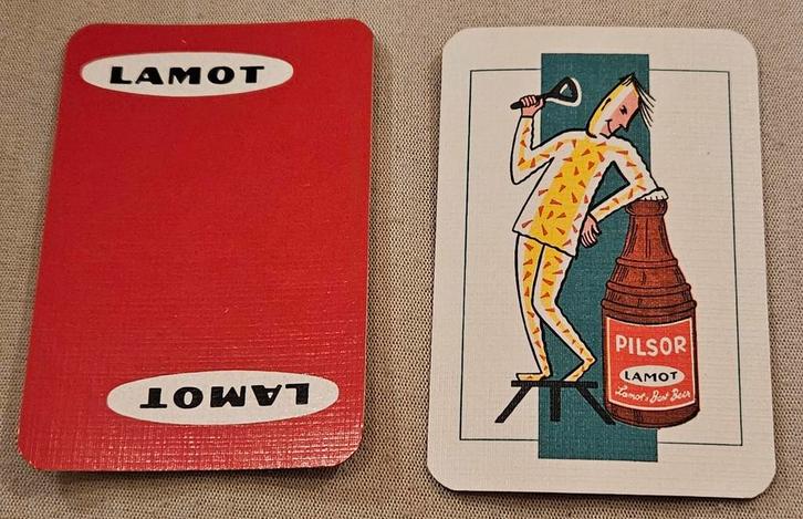 Lamot speelkaarten rood, Verzamelen, Speelkaarten, Jokers en Kwartetten, Zo goed als nieuw, Speelkaart(en), Ophalen of Verzenden
