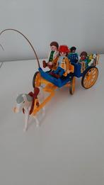 Playmobil paard met koets en gezin, Ophalen of Verzenden, Zo goed als nieuw