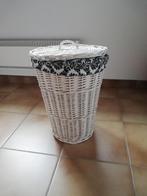 Witte rieten mand, Mand, Rond, Nieuw, Ophalen of Verzenden