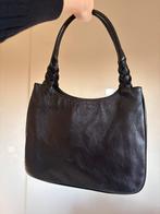 Handtas Zwart echt leder, Handtassen en Accessoires, Tassen | Damestassen, Ophalen of Verzenden, Zo goed als nieuw, Zwart, Handtas
