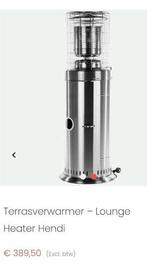 Zeer mooie rvs terrasverwarming, incl. hoes en volle bus gas, Ophalen, Gas, Vloer