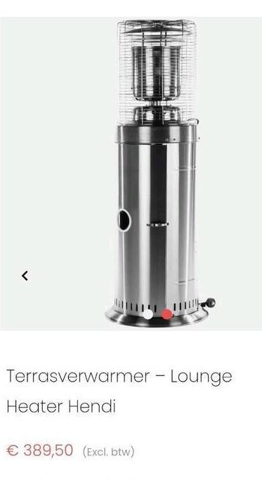 Zeer mooie rvs terrasverwarming, incl. hoes en volle bus gas, Tuin en Terras, Terrasverwarmers, Gas, Vloer, Ophalen