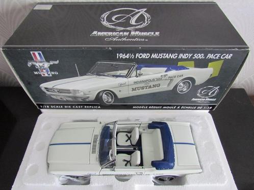 1964 1/2 Ford Mustang Indy 500 Pace car Authentics, Hobby en Vrije tijd, Modelauto's | 1:18, Zo goed als nieuw, Auto, ERTL, Ophalen of Verzenden