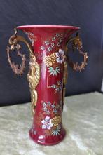 Vaas met emaille, bronsbeslag en leeuwenkoppen., Ophalen of Verzenden