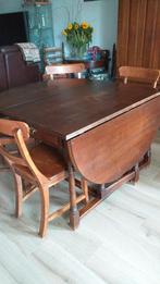 Massieve houten klaptafel / ovalen eettafel – uitschuifbaar, Ophalen