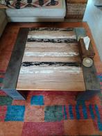 salontafel, Huis en Inrichting, Tafels | Salontafels, Ophalen, Gebruikt, 50 tot 100 cm, Vierkant