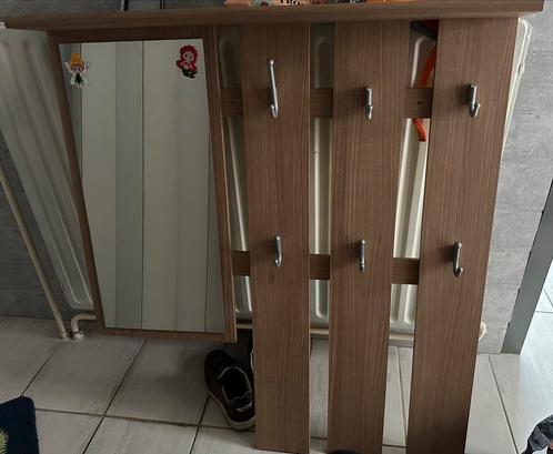 Porte manteau mural avec miroir, Huis en Inrichting, Woonaccessoires | Kapstokken, Gebruikt, Ophalen