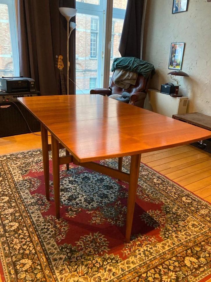 Engelse 'drop-leaf' tafel, Huis en Inrichting, Tafels | Eettafels, Zo goed als nieuw, 50 tot 100 cm, 100 tot 150 cm, Vier personen