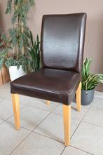 Lederen eetkamerstoelen (6 stuks), Cuir, Comme neuf, Brun, Enlèvement