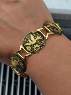 Bracelet plaqué or Tolède damascene (gravé relief fond noir), Bijoux, Sacs & Beauté, Bijoux anciens, Enlèvement, Autres matériaux