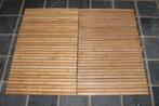 Lot de deux tapis de bain en bambou JYSK, Enlèvement ou Envoi, Comme neuf, Beige, Tapis de bain