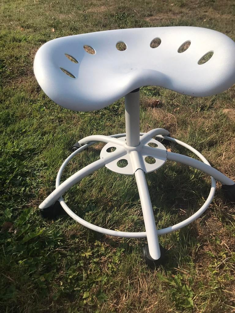 Vintage ikea tractor bureaustoel, Huis en Inrichting, Bureaustoelen, Zo goed als nieuw, Bureaustoel, Wit, Ophalen of Verzenden