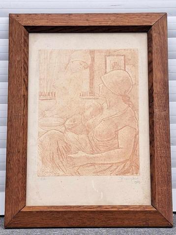 eau forte epreuve d artiste signe Armand rassenfosse beschikbaar voor biedingen