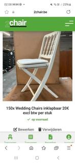 100x inklapbare stoelen voor feestzaal lot partij 2Chair, Huis en Inrichting, Ophalen of Verzenden, Zo goed als nieuw