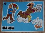 Kuifje sticker Bi-Fi 1977 Hergé autocollant Tintin, Ophalen of Verzenden, Plaatje, Poster of Sticker, Zo goed als nieuw, Kuifje
