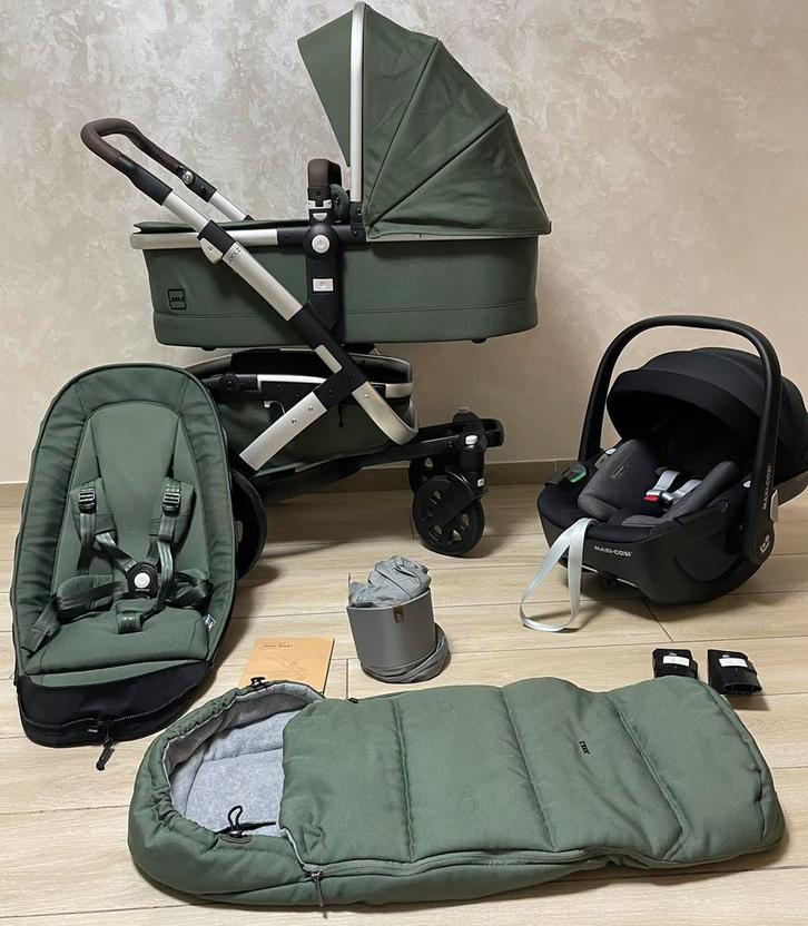 Joolz Geo 2 Marvellous Green kinderwagen 3-in-1 Complete Set, Kinderen en Baby's, Buggy's, Zo goed als nieuw, Maxi-Cosi, Regenhoes