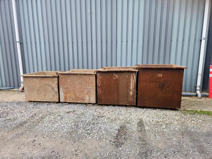 Bezinkbakken metaal , Stalen bakken kantelbaar, Doe-het-zelf en Bouw, Metalen, Gebruikt, IJzer, Ophalen