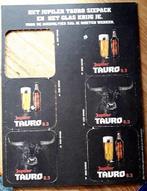 Blad met 5 bierviltjes "Jupiler - Tauro" van HUMO, Ophalen of Verzenden, Zo goed als nieuw, Viltje(s), Jupiler