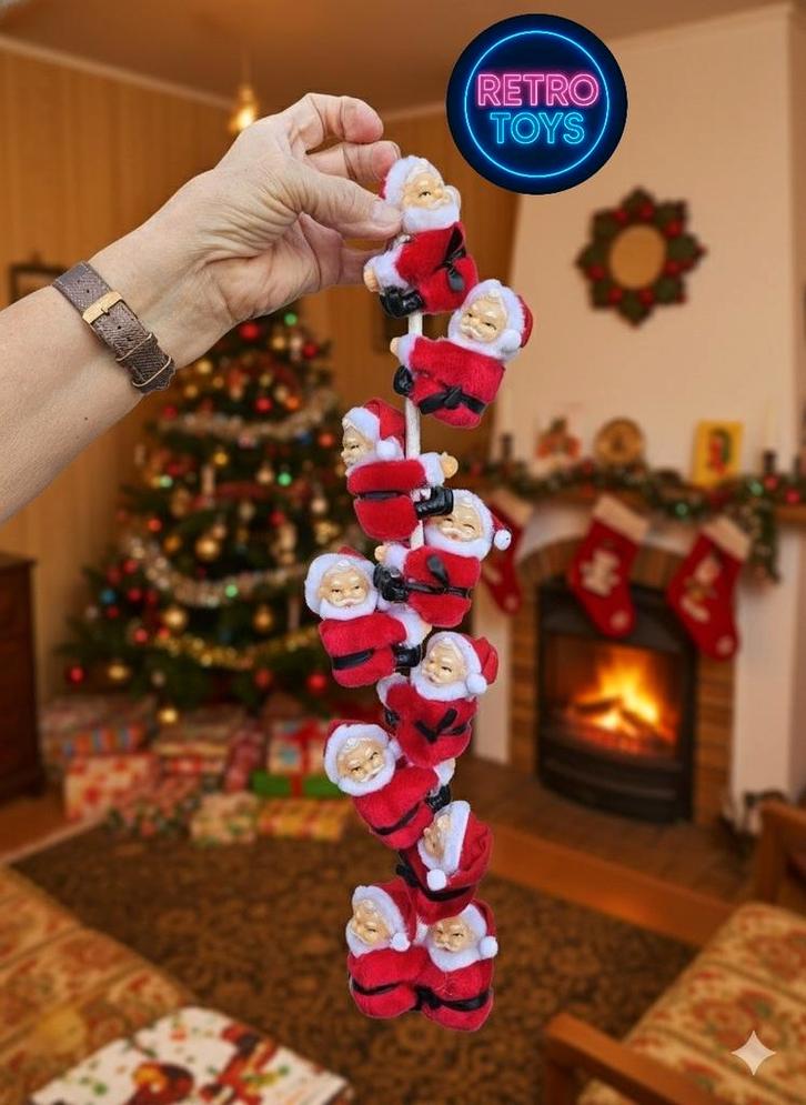 Set met vingerclipfiguren voor de kerstman uit de jaren 80, Hobby en Vrije tijd, Feestartikelen | Verhuur, Ophalen of Verzenden