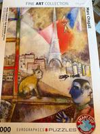 Marc Chagall puzzel - Parijs bij het raam, 1000 stukjes, Verzenden, Zo goed als nieuw, Legpuzzel