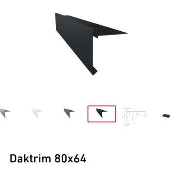 Dakrand profiel 80x 64  3 meter.