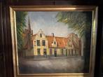 schilderij Walplein (Brugge) - kunstschilder M. Van Loocke, Antiek en Kunst, Kunst | Schilderijen | Klassiek, Ophalen