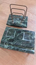 Art Deco marmeren brievenhouder en pen / inktpothouder, Antiek en Kunst, Ophalen of Verzenden