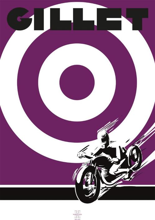 Poster voor de motor - Gillet Herstal, Verzamelen, Merken en Reclamevoorwerpen, Nieuw, Verzenden