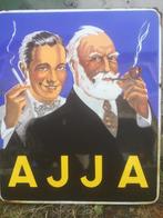 Plaque Émaillée AJJA de 1953 avec deux personnages, Ophalen