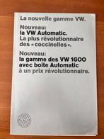 Brochure VW 1600 Automatic Line uit 1968, Ophalen of Verzenden