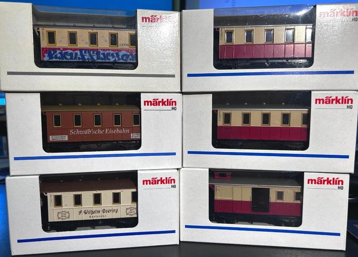 3261. H0 Märklin set voor personenauto's., Hobby en Vrije tijd, Modeltreinen | H0, Zo goed als nieuw, Wagon, Märklin, Ophalen of Verzenden