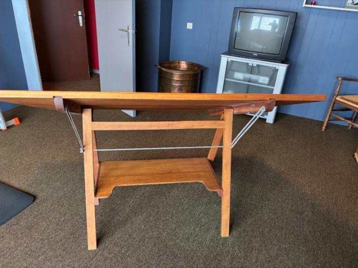 prachtige antieke eiken tekentafel uniek exemplaar !, Doe-het-zelf en Bouw, Tekentafels, Gebruikt, 130 tot 150 cm, Ophalen