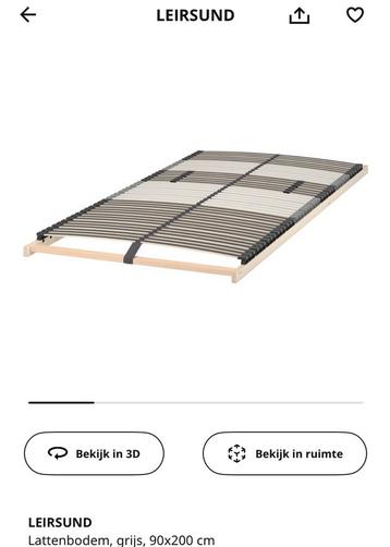 2x Lattenbodem leirsund Ikea 80x200cm beschikbaar voor biedingen