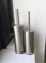 Set van 2 wc houders RVS met borstel - NIEUW, nooit gebruikt, Huis en Inrichting, Schoonmaakartikelen, Ophalen, Overige typen