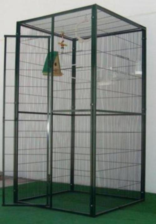Volière jardin 1x1x2 m toit maille cage oiseau inséparable X, Dieren en Toebehoren, Vogels | Hokken en Kooien, Nieuw, Volière