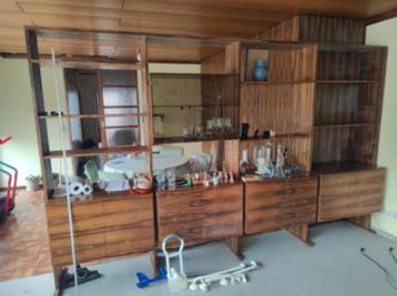 Vintage FREESTANDING Wall Unit - Roomdivider 1960s Rosewood, Enlèvement ou Envoi, Utilisé