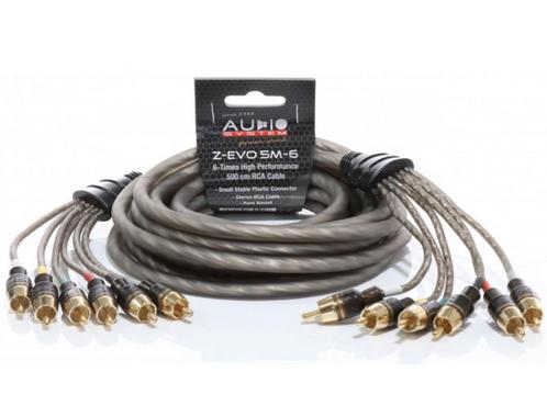 Audio System Z-EVO 5M-6 kanaals RCA 5 meter ( tulpkabel ), Auto diversen, Autospeakers, Nieuw, Ophalen of Verzenden