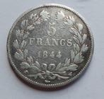 Frankrijk 5 francs 1844 W zilver, Timbres & Monnaies, Monnaies | Europe | Monnaies non-euro, Enlèvement ou Envoi, Monnaie en vrac