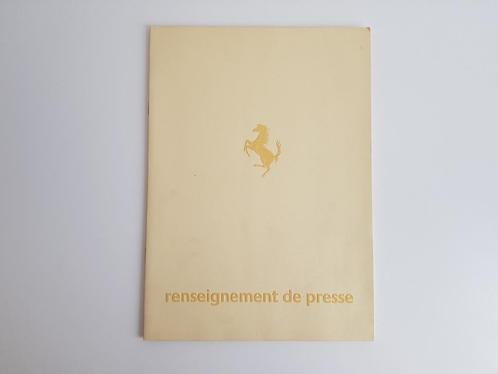Ferrari Mondial - renseignement de presse - 1984, Boeken, Auto's | Folders en Tijdschriften, Ferrari, Verzenden